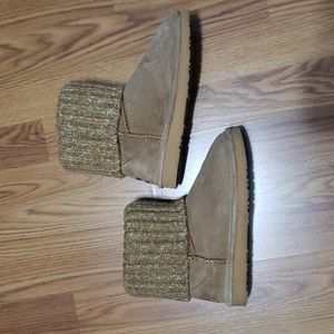 Womens Lamo lam 6.5 tan foldover sweater winter boots shoes